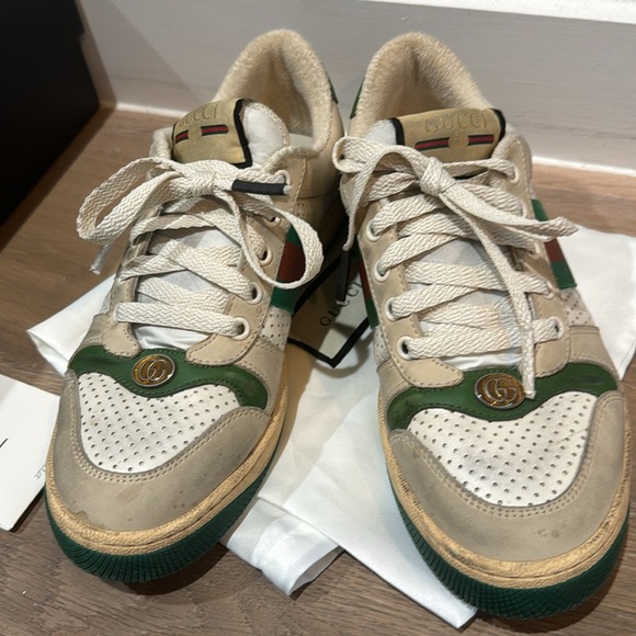 Gucci screener distressed sneaker size 37 - Picture 2 of 6